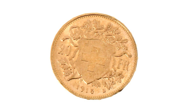 Pièce de 20 F suisse en or