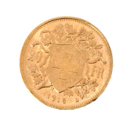 Pièce de 20 F suisse en or