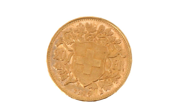 Pièce de 20 F suisse en or