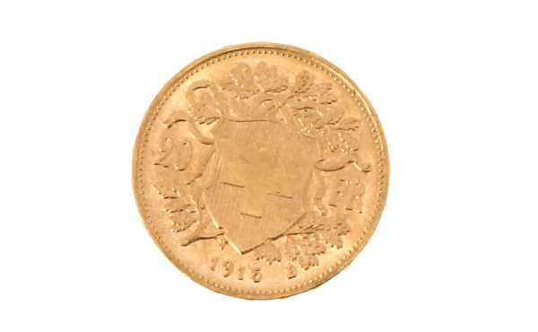 Pièce de 20 F suisse en or