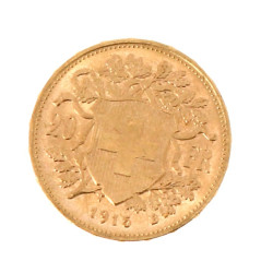 Pièce de 20 F suisse en or