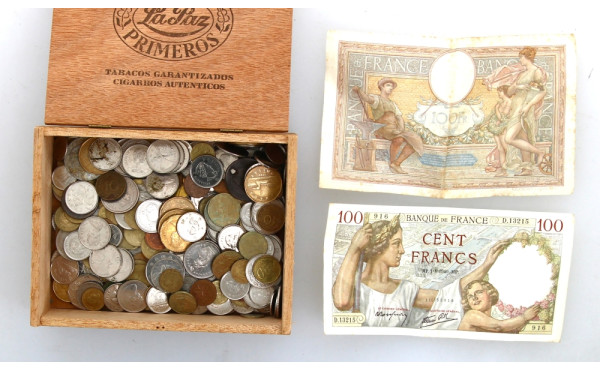 Vrac de monnaie en métal France et pays 