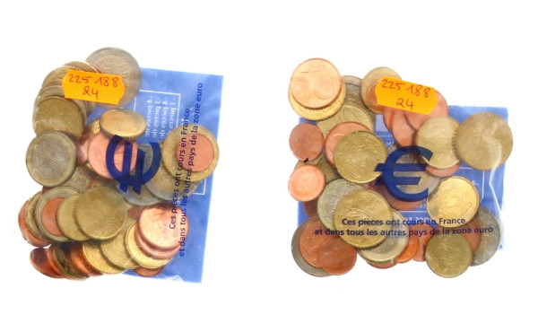 2 sachets de 40 pièces euros (100 francs
