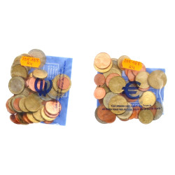 2 sachets de 40 pièces euros (100 francs