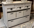 Meuble de rangement blanc ouvrant à 3 ti