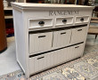 Meuble de rangement blanc ouvrant à 3 ti
