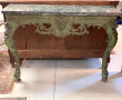 Console ancienne en bois sculpté patiné 