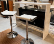 Meuble bar stratifié blanc et noir avec 