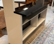 Meuble bar stratifié blanc et noir avec 