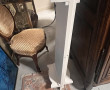 Table ronde blanche avec 2 allonges et 4