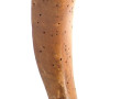 Petit repose-pied en bois naturel et tap