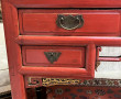 CHINE - Bureau ancien en cèdre laqué rou