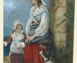 Ecole XIXème "L'attente du retour", goua