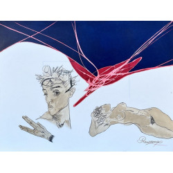 Claude ROUSSEAU (Xxème) "Hommage à Egon"