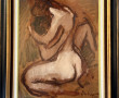 Paul HUBAY (1930-1994) "L'étreinte", tec