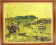 J. BACONNAIS (Xxe) "Bateaux à sec", huil