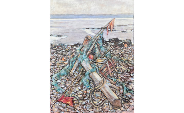 Jean-Yves LAPPART (1947) "Sur la plage, 