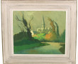Yan MORVAN (1914-1996) "Village en Finis
