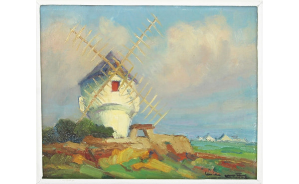 Emile GAUTIER (1920-2013) "Paysage au mo