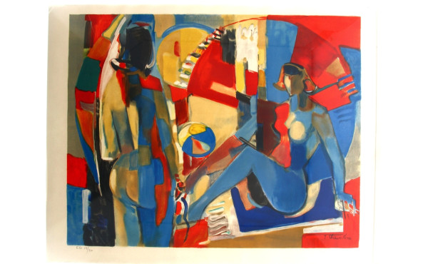Jean CHEVOLLEAU (1924-1996) "Baigneuses 