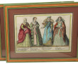 Etudes de costumes - Paire de gravures a