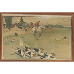 Cecil ALDIN (1870-1935) "La chasse à cou
