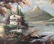 Lise AMADI (Xxème) "Paysage lacustre", h