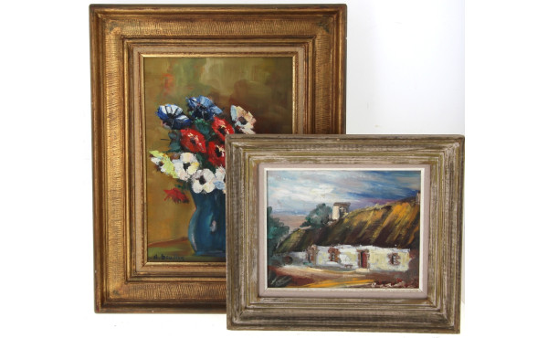 Raymond SCUILLER (Xxème) - Lot de 2 tabl