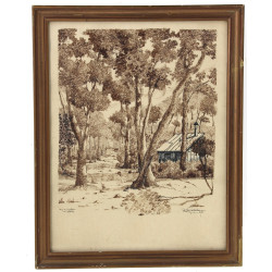 Ecole Française début Xxème "Le Bois de 