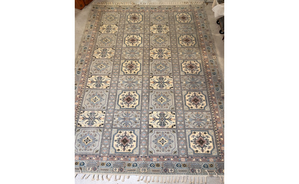 Grand tapis de FES en laine, teinte à do