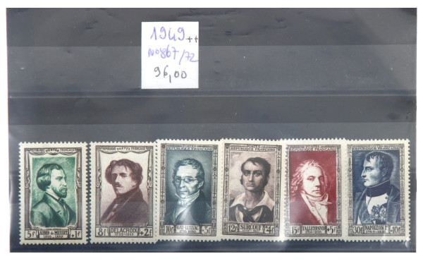 France - Plaquette de 6 timbres 1949 n° 