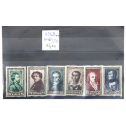 France - Plaquette de 6 timbres 1949 n° 