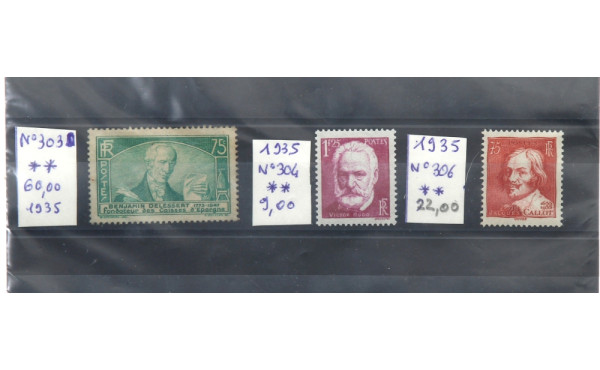 France - Plaquette de 3 timbres n°303 : 