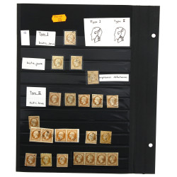 FRANCE n°13 a et b oblit + 2 n° 55 sur c