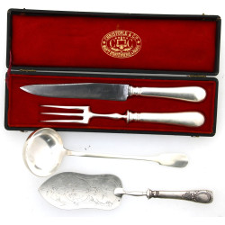 CHRISTOFLE - Couvert à découper ancien e