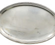 Petit plateau ovale en argent 800ème, dé