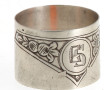 Anneau de serviette en argent, poinçon m