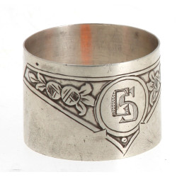 Anneau de serviette en argent, poinçon m