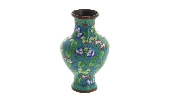 CHINE - Petit vase ancien en cloisonné à