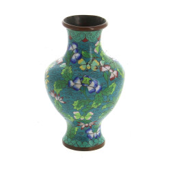 CHINE - Petit vase ancien en cloisonné à