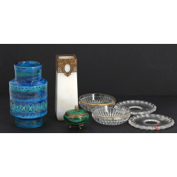 Petit vase en onyx blanc et col cage ajo