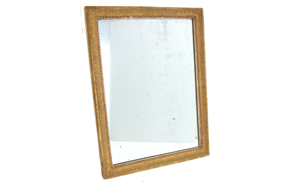 Miroir rectangulaire ancien en bois et s