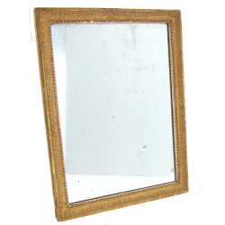 Miroir rectangulaire ancien en bois et s