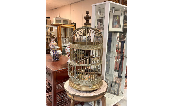 Importante cage à oiseaux ancienne de fo