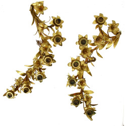 Paire de bras de lumière à 6 branches, e