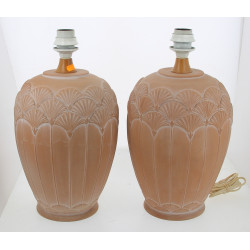 Paile de lampes en céramique couleur ter