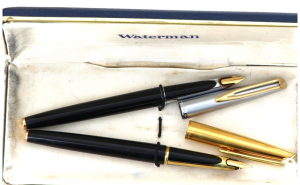 WATERMAN - Deux stylos encre vintage, pl