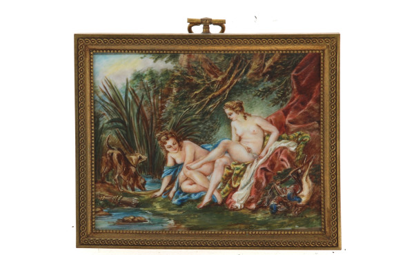 D'après BOUCHER "Baigneuses", miniature 