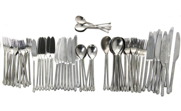 Ménagère moderne en métal, forme design 