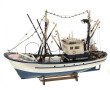 Maquette de bateau de pêche H 40 x L 60 